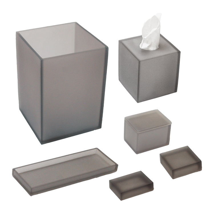 Gray Frost | A complete set of The Ghost Bath Accessories, designed for upscale hospitality settings.