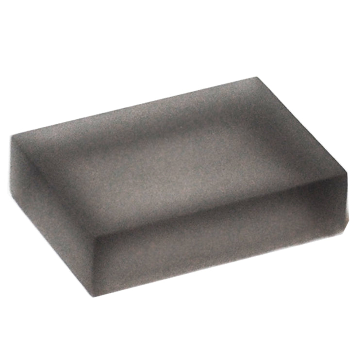 Gray Frost | Translucent modern style rectangle soap dish on a clean white background.