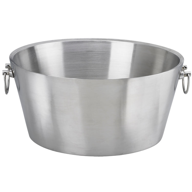 Brushed Stainless Steel | 19-inch Grande Double Wall Insulated Party Tub, ideal for keeping drinks cold at parties and events, combining functionality with a sleek, modern design.