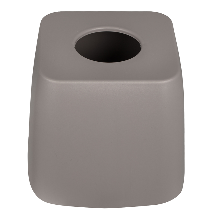 Ash | Square tissue holder with rounded edges on a white background