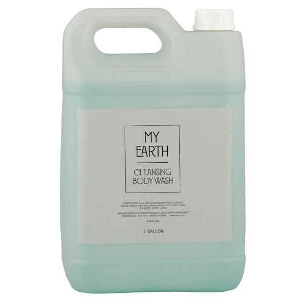 Image of the MY EARTH: GARDEN OF EDEN 1 Gallon Body Wash, featuring an eco-friendly bulk container perfect for hospitality, offering gentle and sustainable cleansing.