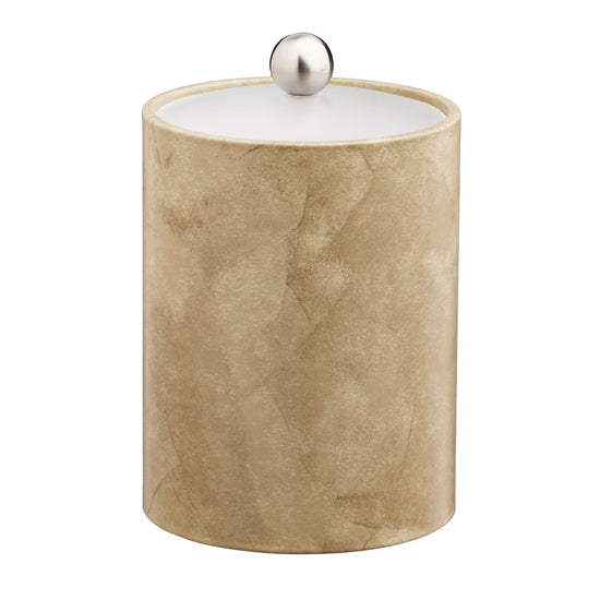 Doeskin | Elegant Core Tall Leatherette Ice Bucket featuring a sleek acrylic cover and brushed stainless Astro knob.