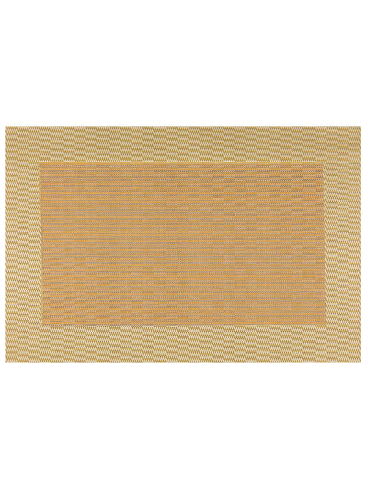 Gold | Table Trend Two-Tone Placemat Set of 6, featuring a stylish contrast of colors for a modern, dynamic look that elevates any dining occasion.