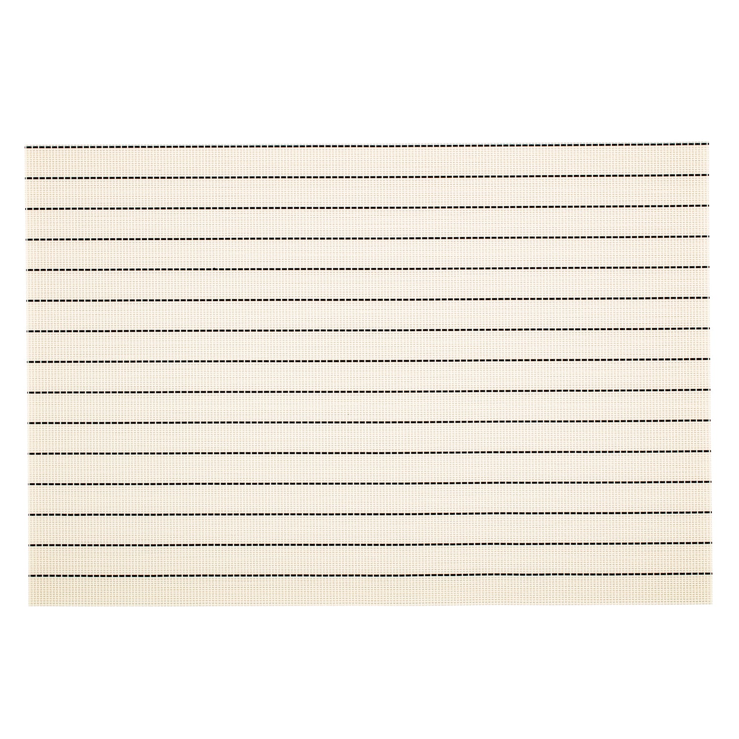 Black | Set of six Pinstripes placemats featuring a classic striped pattern, adding a refined touch to your dining table while protecting surfaces from spills and stains.