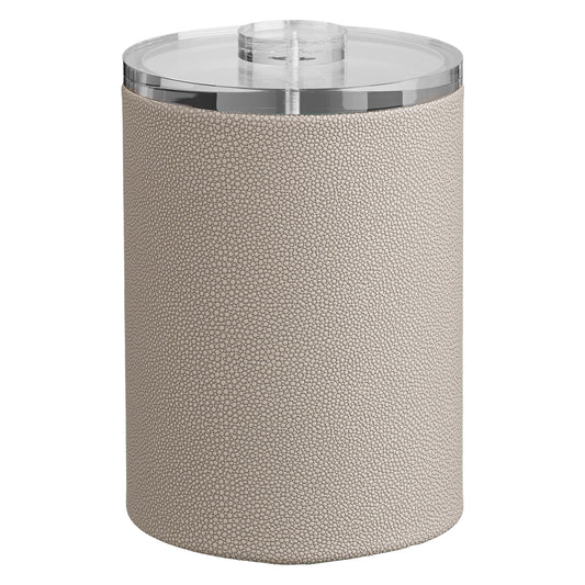 Parchment | Elegant Shagreen Tall Ice Bucket featuring a sleek quartz cover, perfect for adding a touch of sophistication to your bar or dining area.