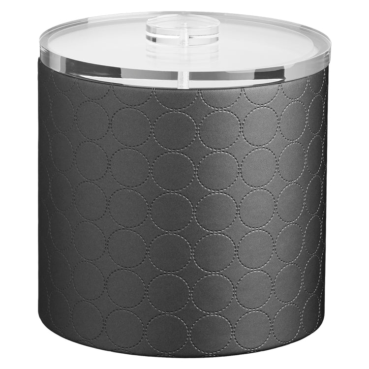 Charcoal | Modern Mad Men 2qt ice bucket showcasing a sleek quartz cover, ideal for maintaining ice freshness while adding a touch of luxury.
