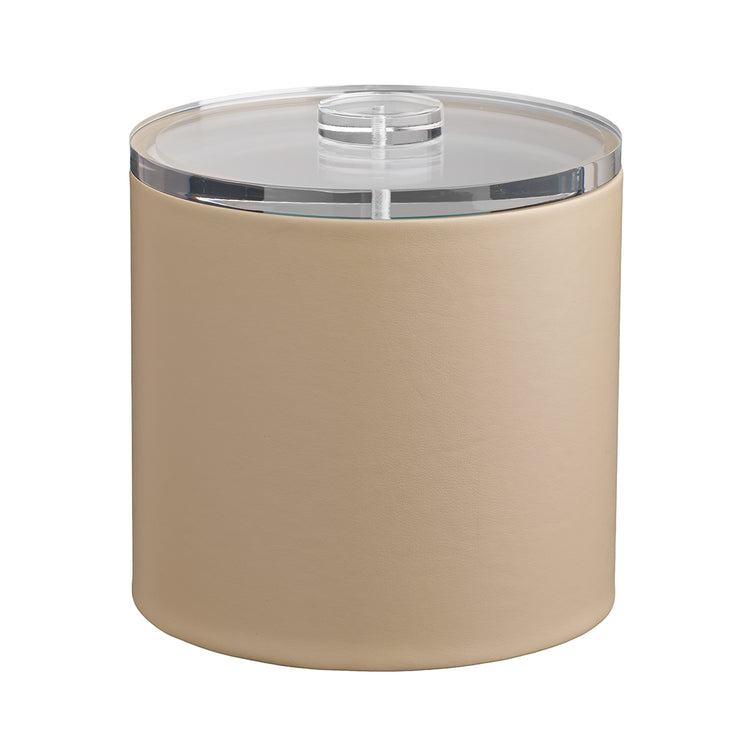 Beige | Modern Plus 3qt Ice Bucket with a stylish quartz lid, ideal for keeping beverages chilled during gatherings.