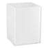 White | Stylish Glacier 8qt square wastebasket with rounded edges, combining practicality with a chic appearance for both residential and commercial use.