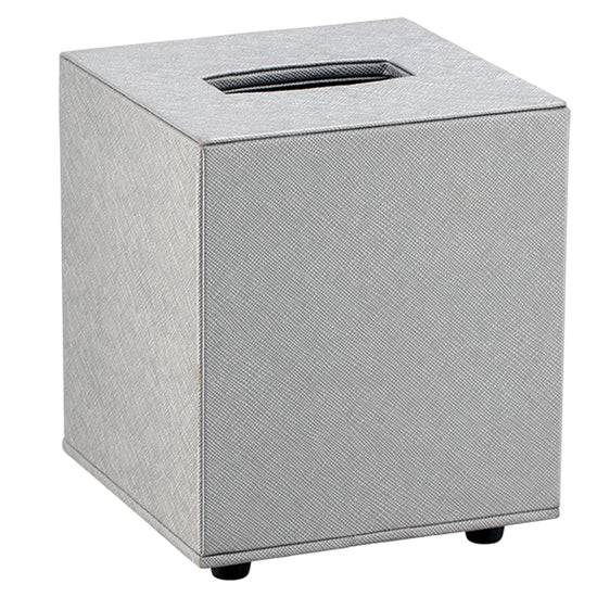 Silver Lining | Sophisticated Handlebar tissue box cover with refined details, suitable for showcasing tissues in high-end guest areas.