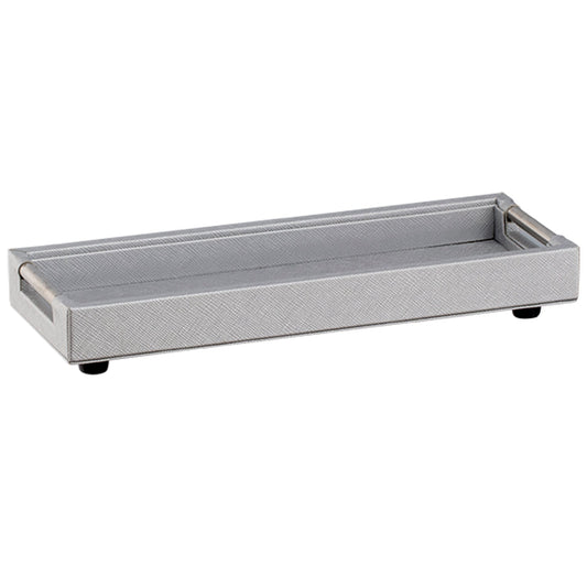 Silver Lining | Image of the modern style Handlebar Amenity Tray w/ Metal Accents for hotels.