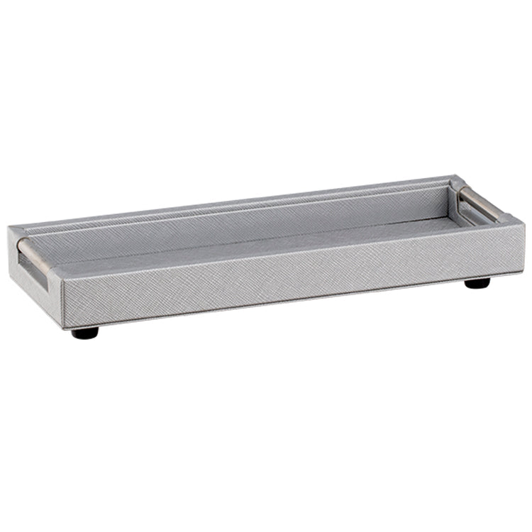 Silver Lining | Image of the modern style Handlebar Amenity Tray w/ Metal Accents for hotels.