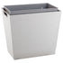 Silver Lining | Silver wastebasket with twill texture on a white background.