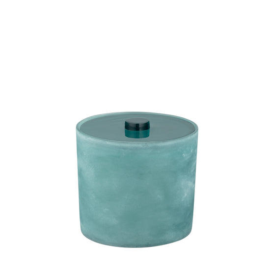 Turquoise | blue ice bucket on a white background.