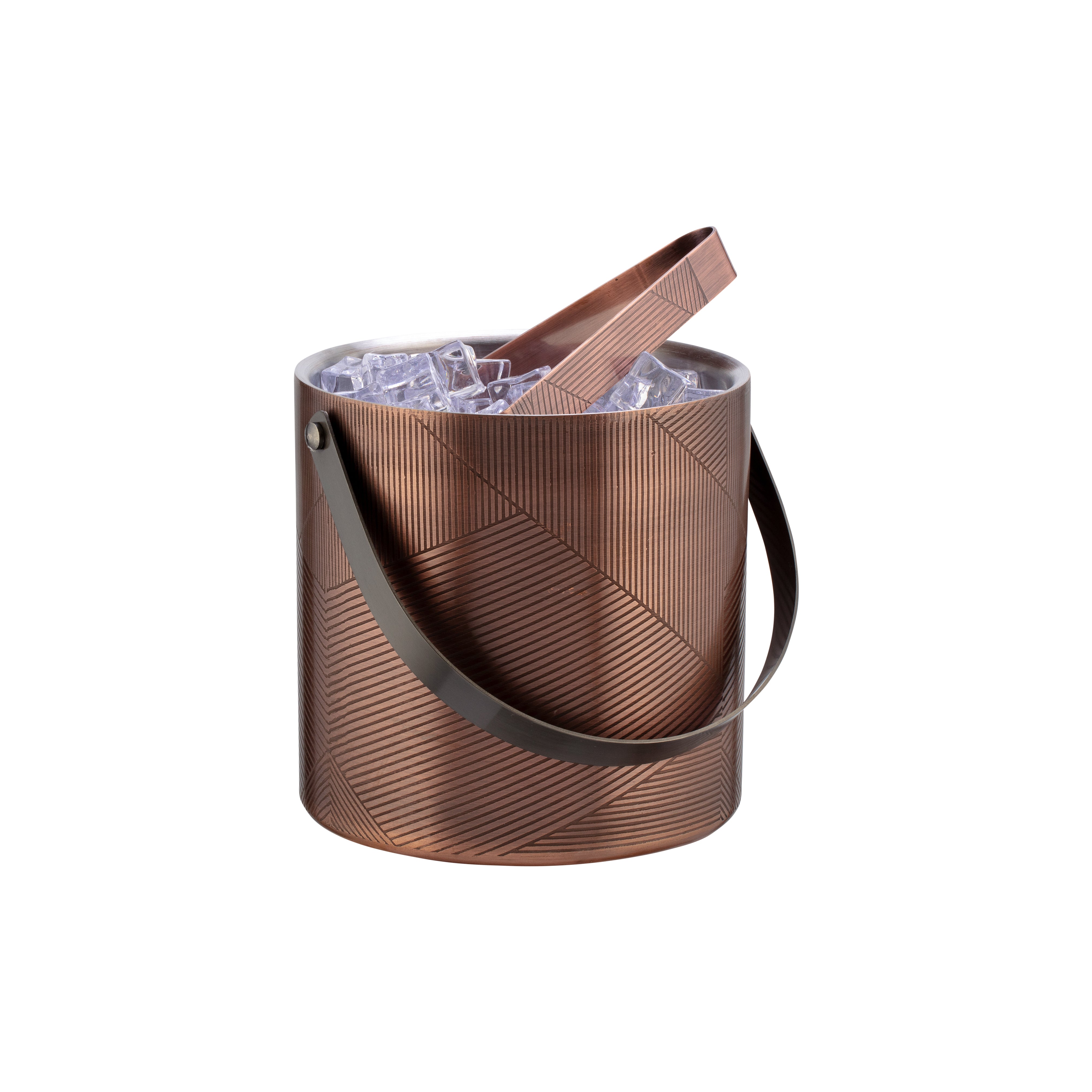 Urban Oasis Chevron 3qt Ice Bucket & Ice Tong Set | Erwyn Products