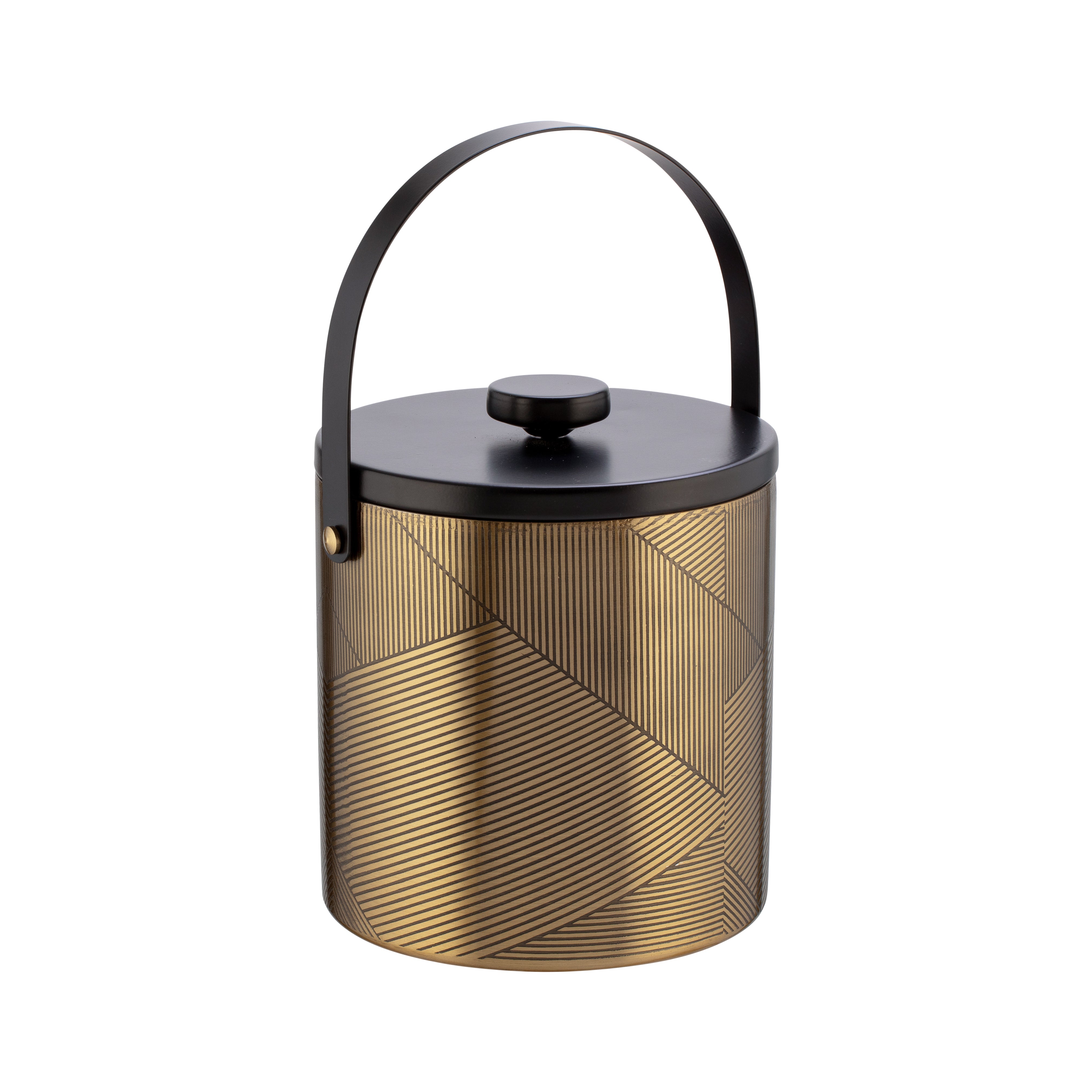 Urban Oasis Chevron 3qt Ice Bucket & Ice Tong Set | Erwyn Products