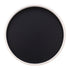 Black with White | Vibrant Rainbow 14" Round Serving Tray with a sleek white rim, perfect for serving appetizers at parties.