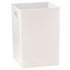 White | square wastebasket liner on a white background