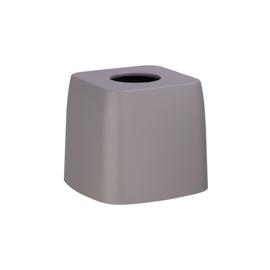 Ash | Gray tissue box cover on a white background