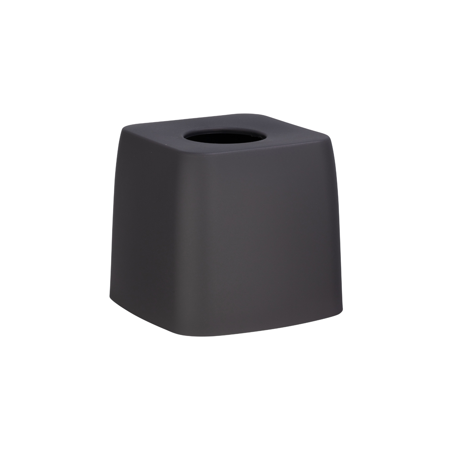 Pewter | Square tissue box cover for hotels on a white background