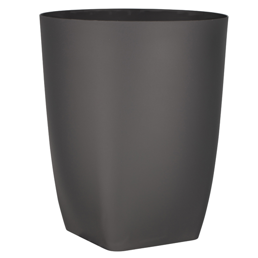 Pewter | 14qt guestroom wastebin on a white background