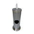 Brushed Stainless Steel | Hand Sanitizing Wipe Dispenser Station on a white background.