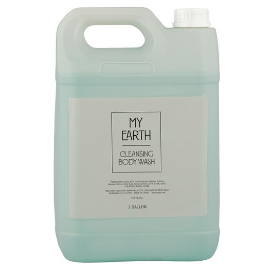 Image of the MY EARTH: GARDEN OF EDEN 1 Gallon Body Wash, featuring an eco-friendly bulk container perfect for hospitality, offering gentle and sustainable cleansing.